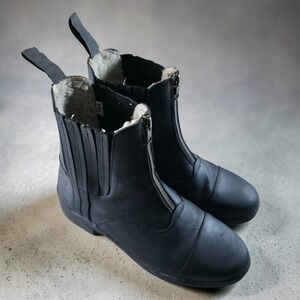 Oak Equestrian OEQ Black Leather Paddock Boots CoreRide Shoe Size 9 *Worn Once.